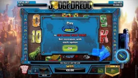 Wild Wins feature on Judge Dredd slot game