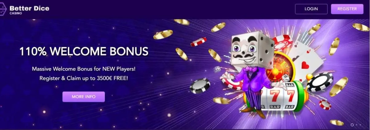 BetterDice Casino Welcome Bonus