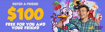 DuckyLuck Casino Refer a Friend Bonus