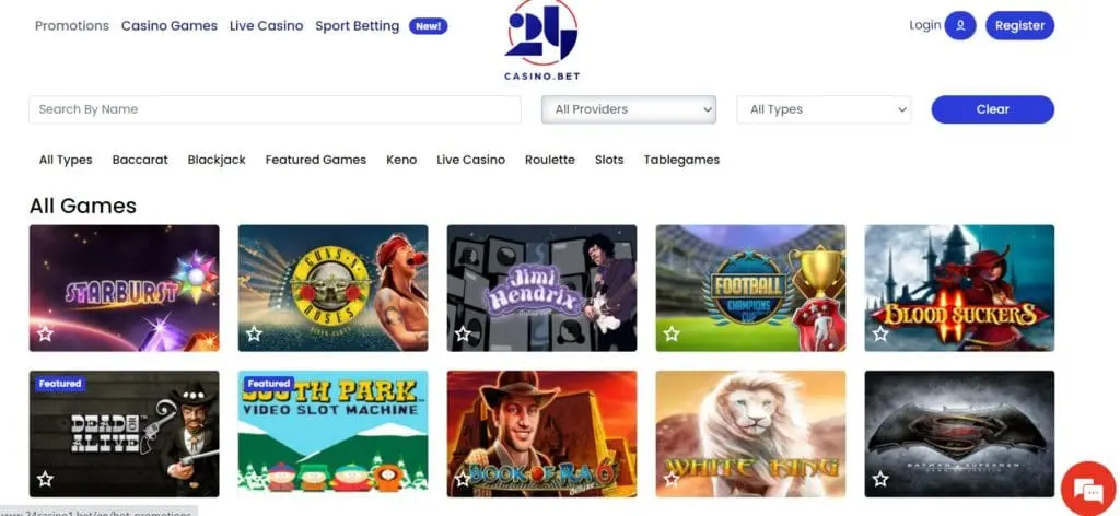 24CasinoBet Online pokies