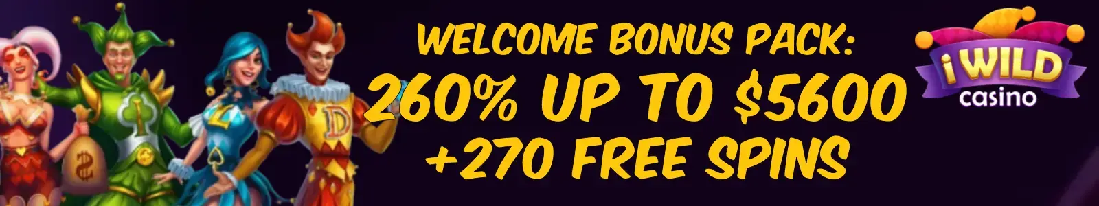 iwild casino welcome bonus casino pack