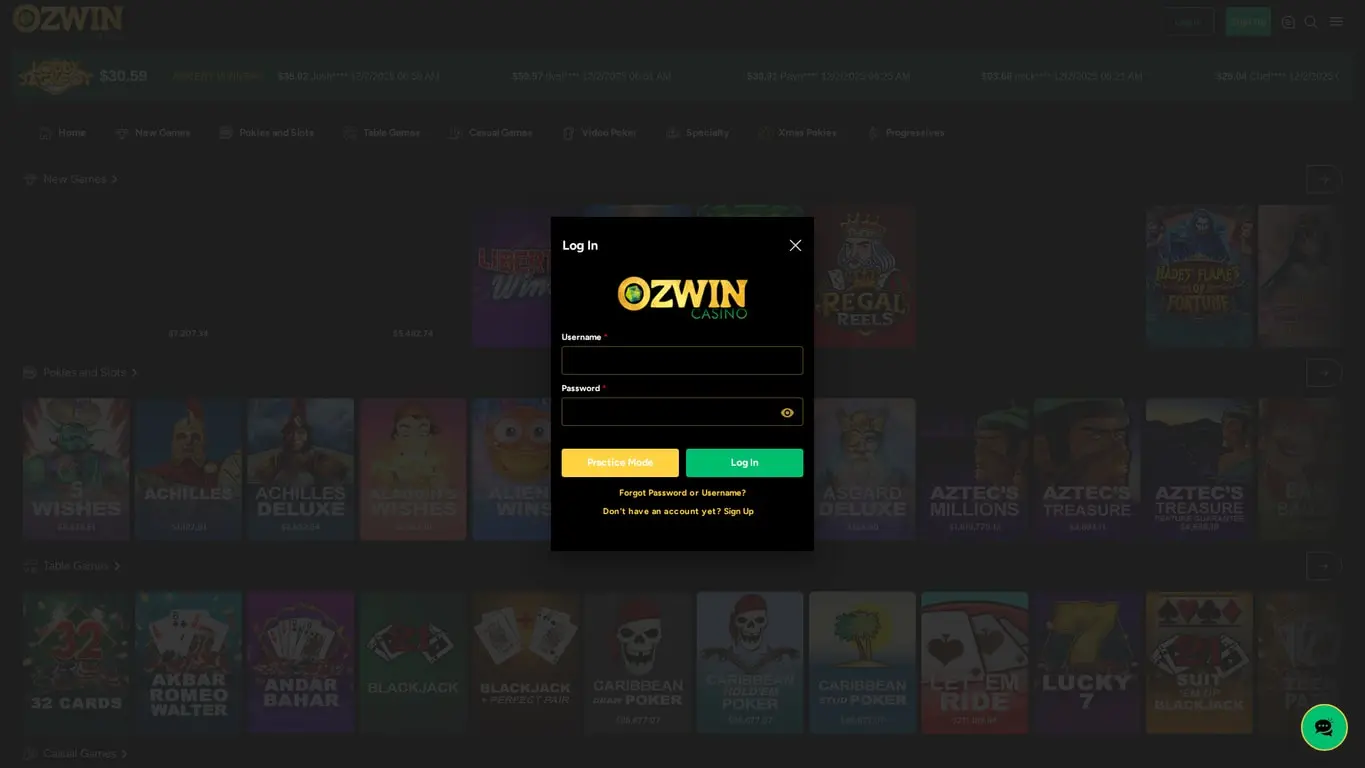 Screenshot - Ozwin Casino 2