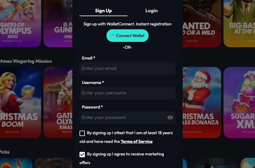 cryptocasino login