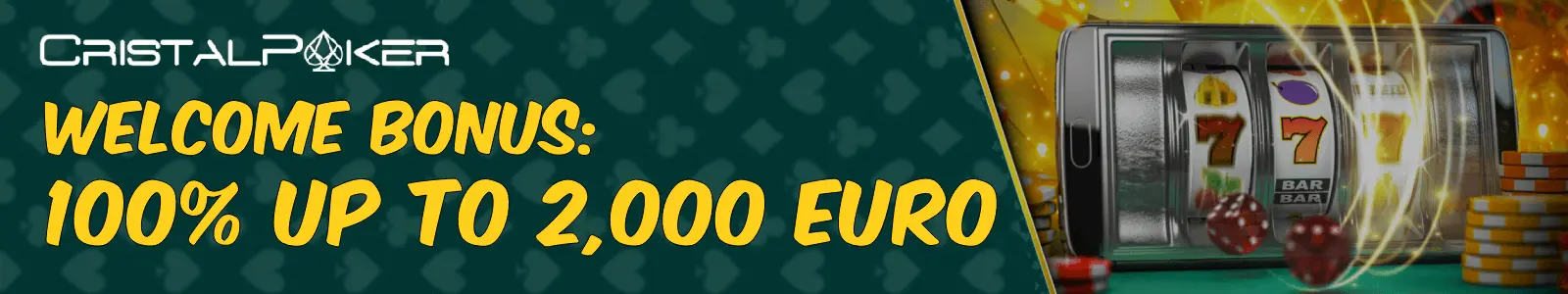 cristalpoker casino welcome bonus