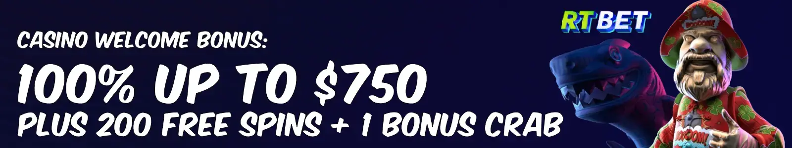 RTBet Casino welcome bonus