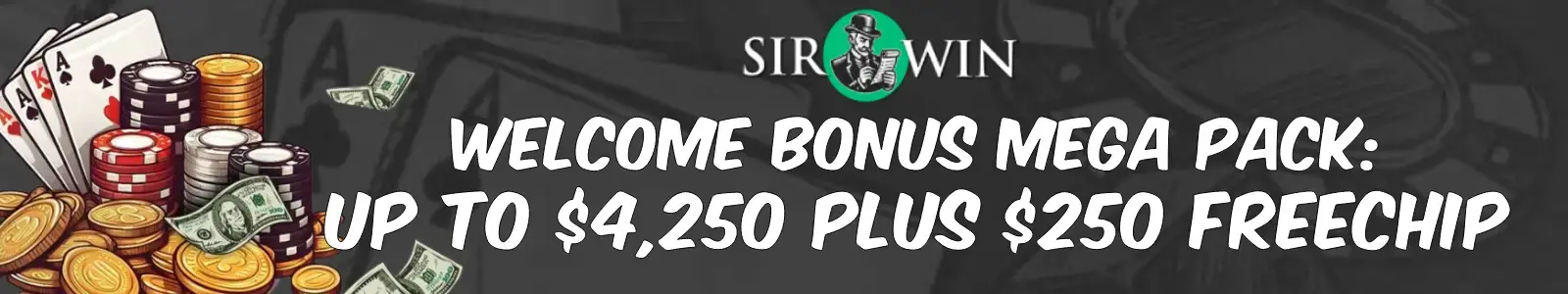 sirwin casino welcome bonus packs