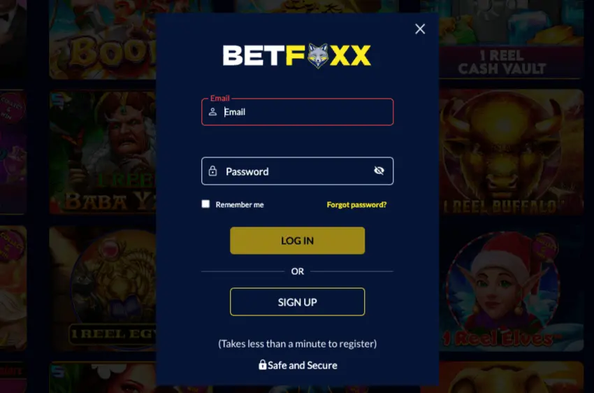 betfoxx casino login