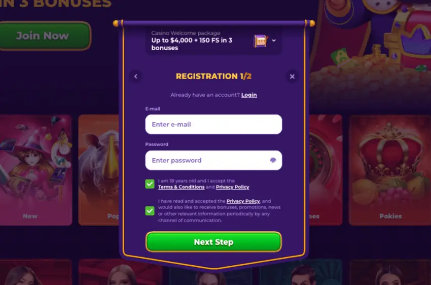 royalgame casino login