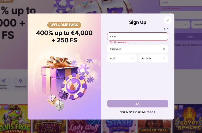 crownslots casino login