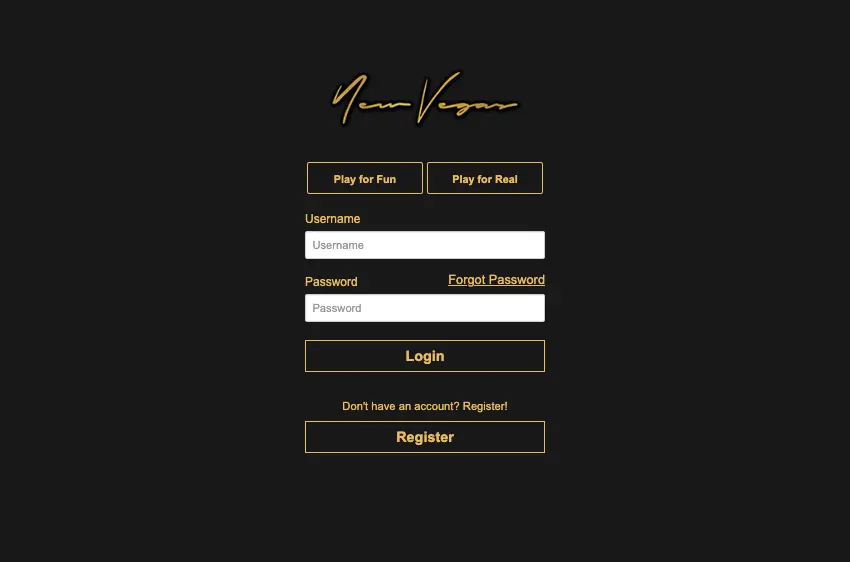 new vegas casino login