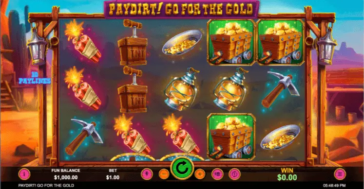 Paydirt! Go For the Gold Slot screenshot