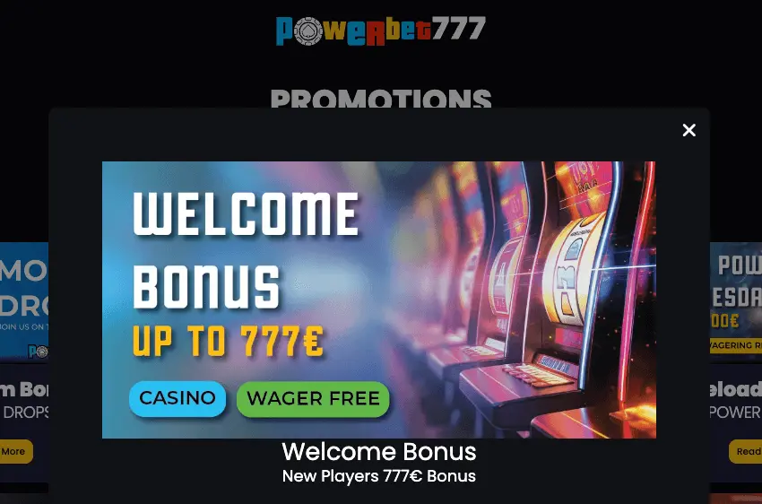 powerbet777 casino welcome bonus