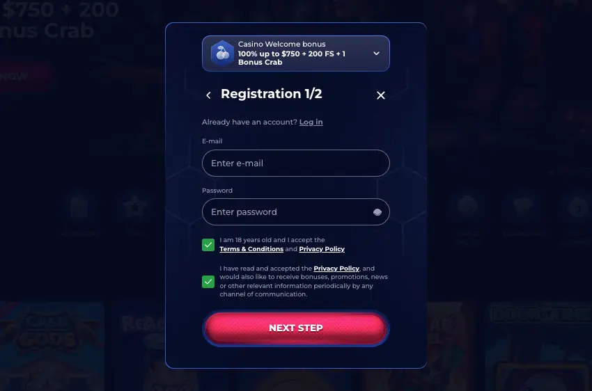 viperwin casino login interface