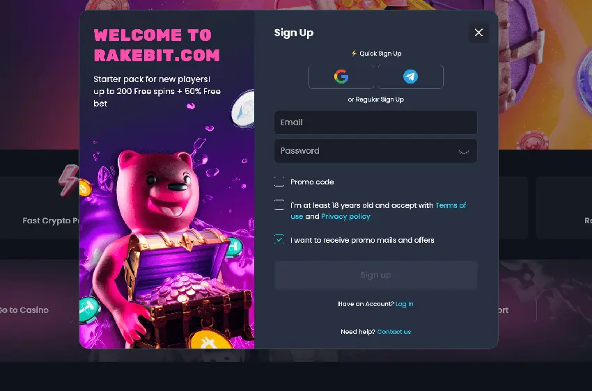 rakebit login