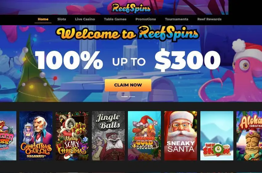 ReefSpins Casino welcome bonus