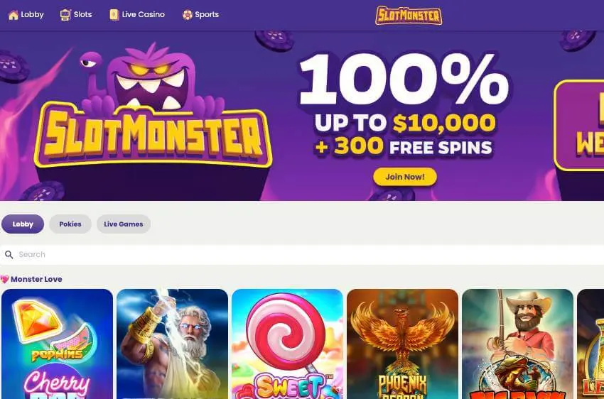 Slot Monster Casino welcome Bonus