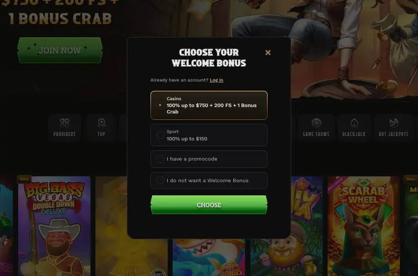 Wildsino Casino login for new players