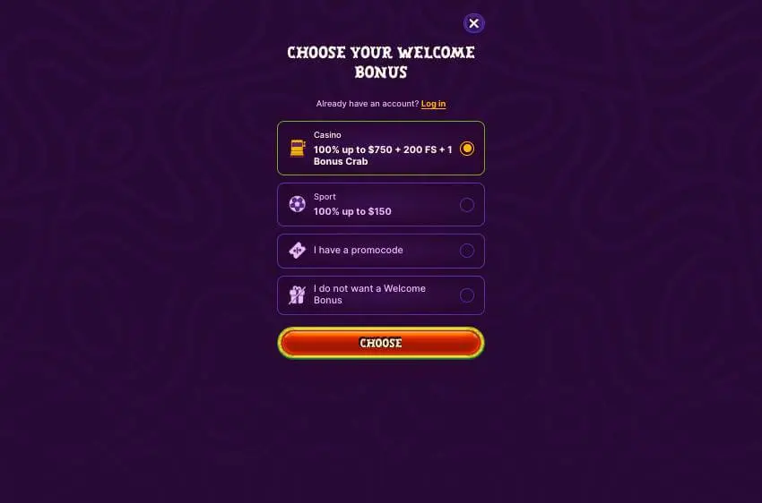 duospin casino new player login window 