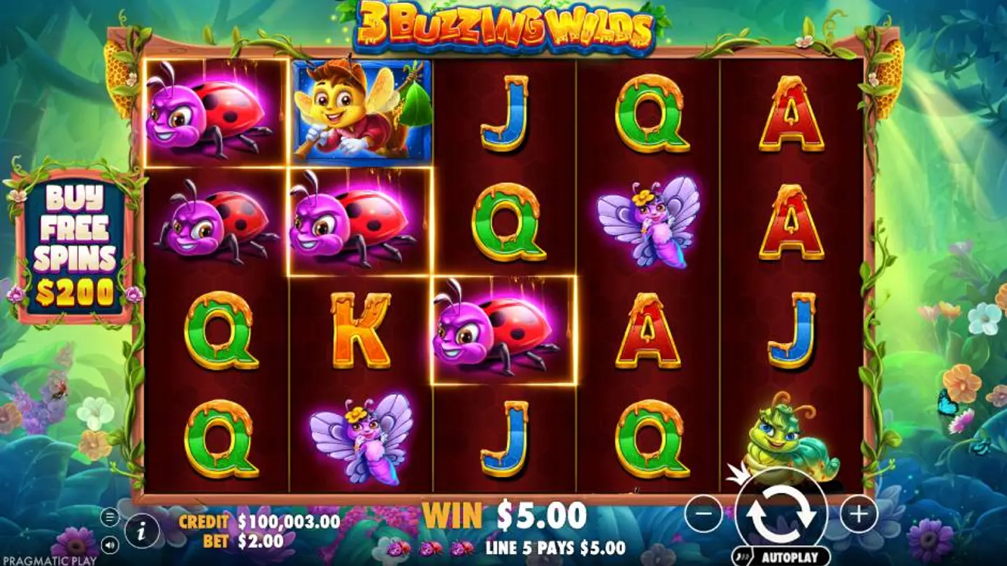 3 Buzzing Wilds Slot BG