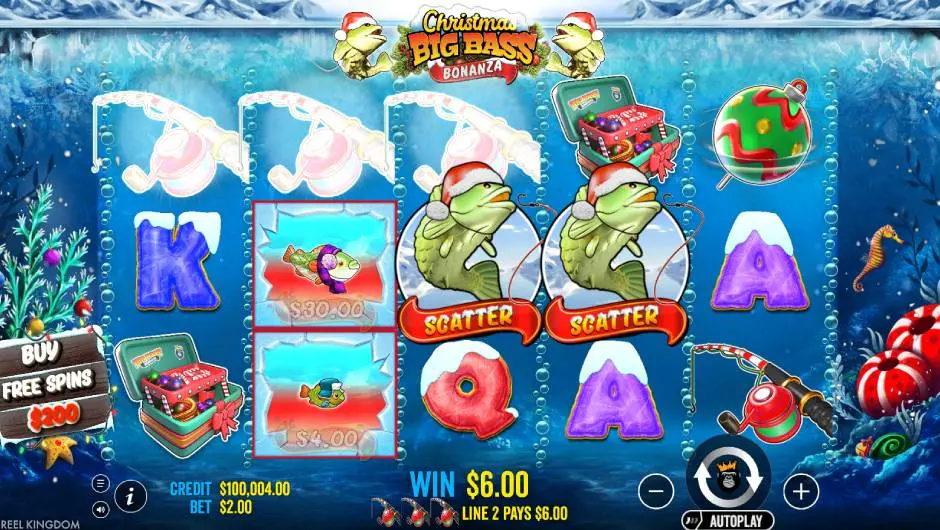 Christmas Big Bass Bonanza Slot Symbols