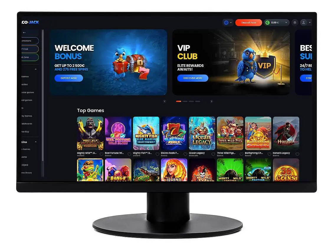 MonacoJack Casino desktop screenshot