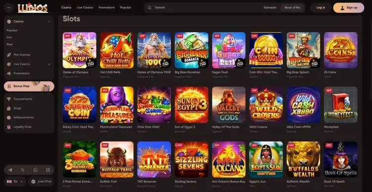 Ludios Casino online pokies screenshot