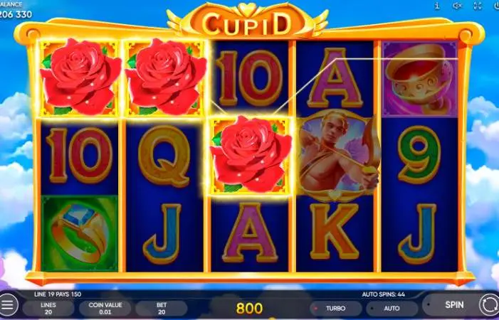 Cupid Slot Game Symbols and Reels screenshot